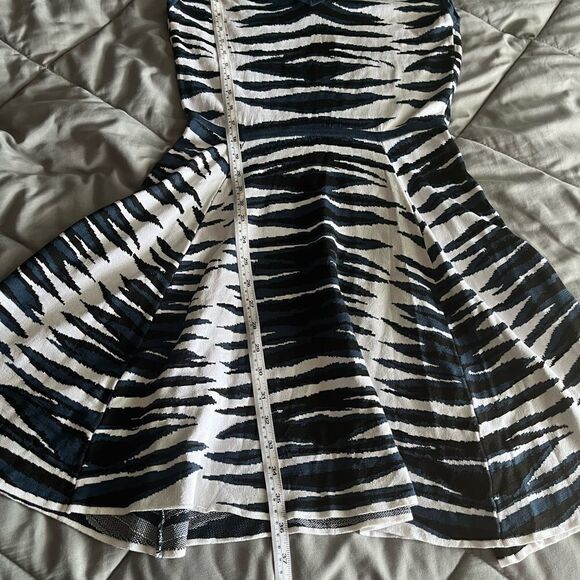 Milly Revolve Zebra Jacquard Fit & Flare Dress - Picture 11 of 13